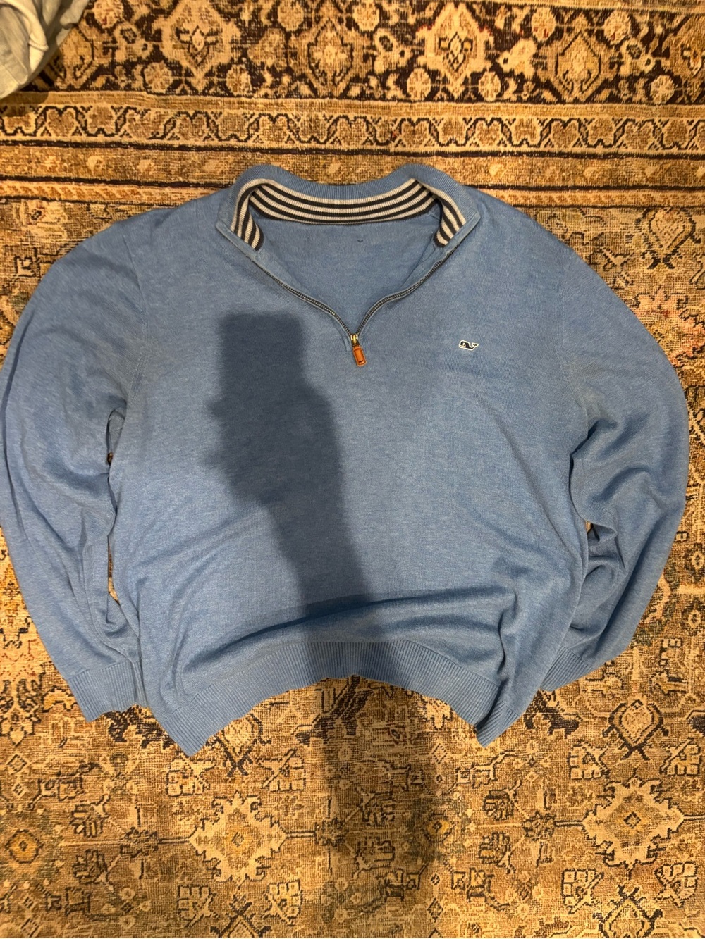 Vineyard Vines Men's Sky Blue Quarter-Zip Pullover